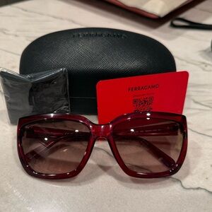 Salvatore Ferragamo SF1018S Sunglasses in Crystal Wine with Grey Gradient Lenses